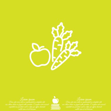 Elma ve havuç simgesi.