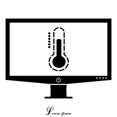 Web simgesi. Termometre