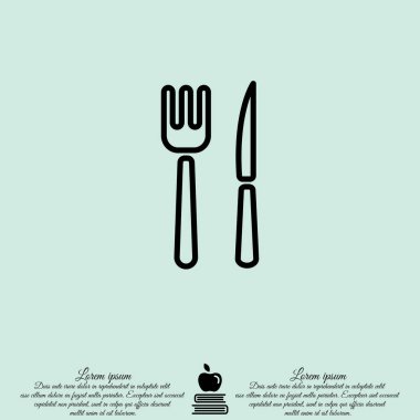 Çatal bıçak takımı web satırı simgesi