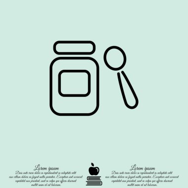 Web satırı simgesi. Bebek maması