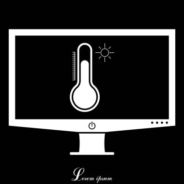 Web simgesi. Termometre