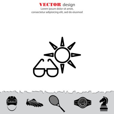 Güneş ve gözlük simgesi