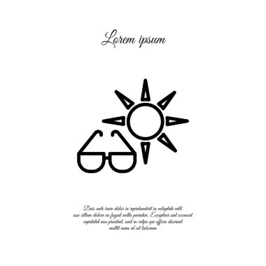 Güneş ve gözlük simgesi