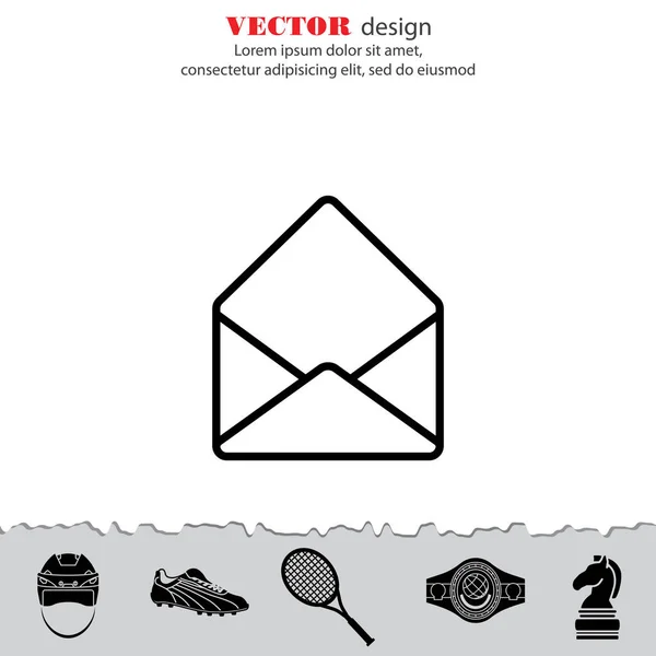 Sobre línea web icono — Vector de stock