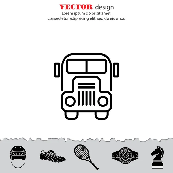 Icono del autobús escolar — Vector de stock