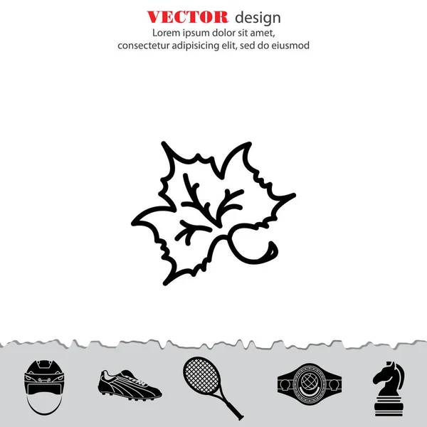 Icono de hoja de arce — Vector de stock