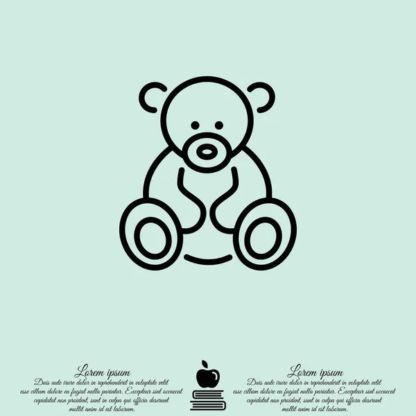 Teddy bear pictogram — Stockvector