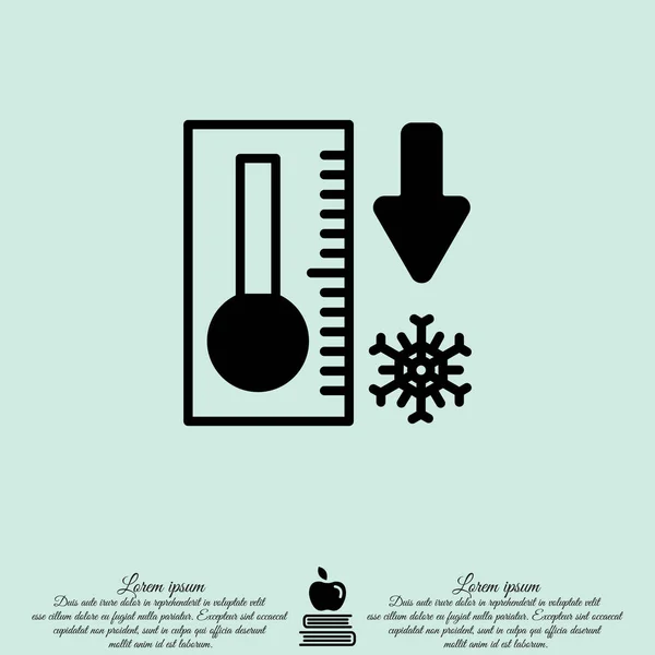 Web icoon. Thermometer — Stockvector