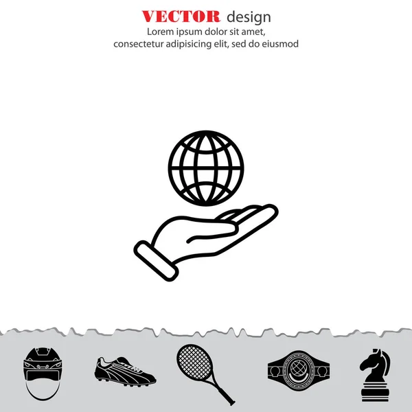 Design der Globus-Ikone. — Stockvektor