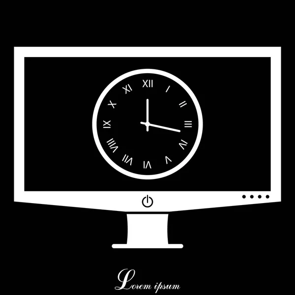 Uhr Web-Symbol — Stockvektor