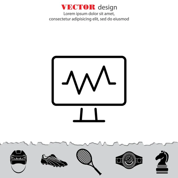 Пульс мониторинга веб-линии значок — стоковый вектор