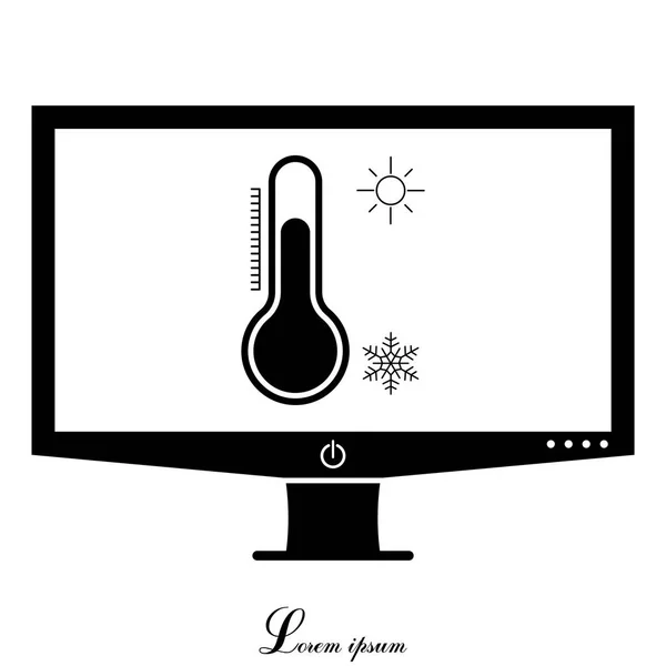Web-Symbol. Thermometer — Stockvektor