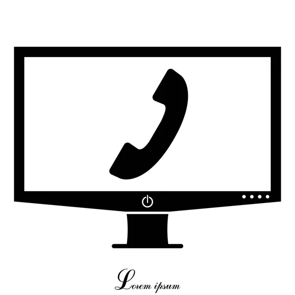 Phone handset icon — Stock Vector