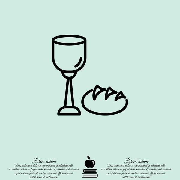 Bread and Wine icon — Stock Vector