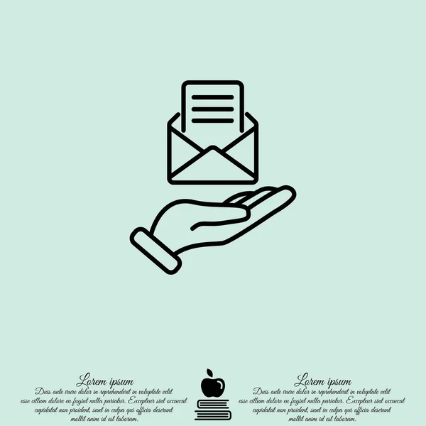 E-posta simgesi tasarım. — Stok Vektör