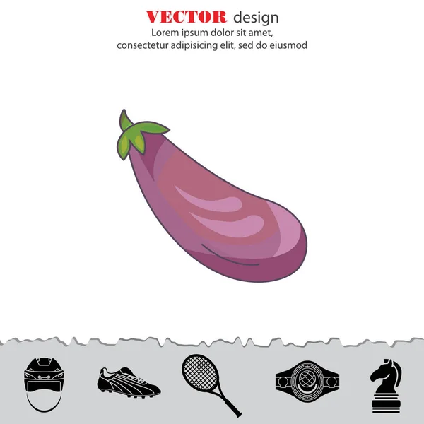 Icône de ligne web aubergine — Image vectorielle