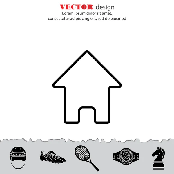 Casa o icono de la casa — Vector de stock