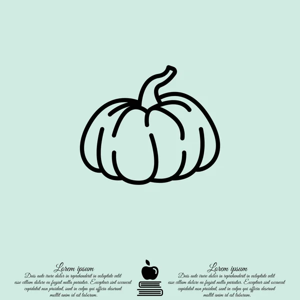 Icono de línea web de calabaza — Vector de stock