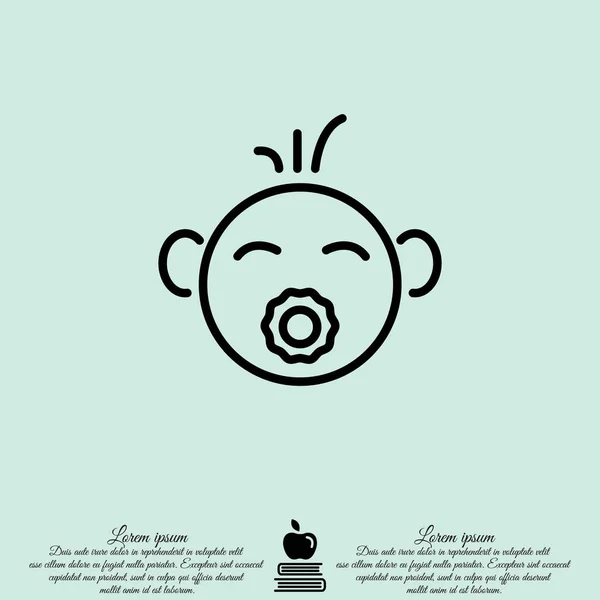 Diseño del icono del bebé . — Vector de stock