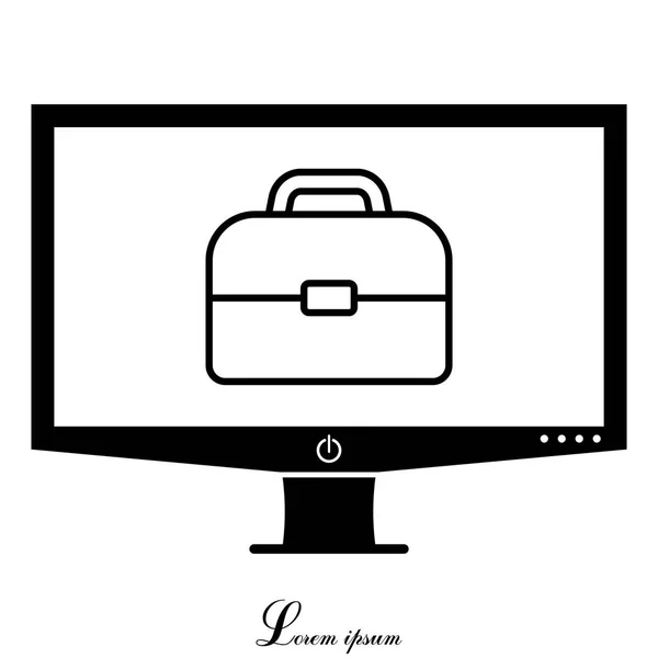 Maletín web icono — Vector de stock