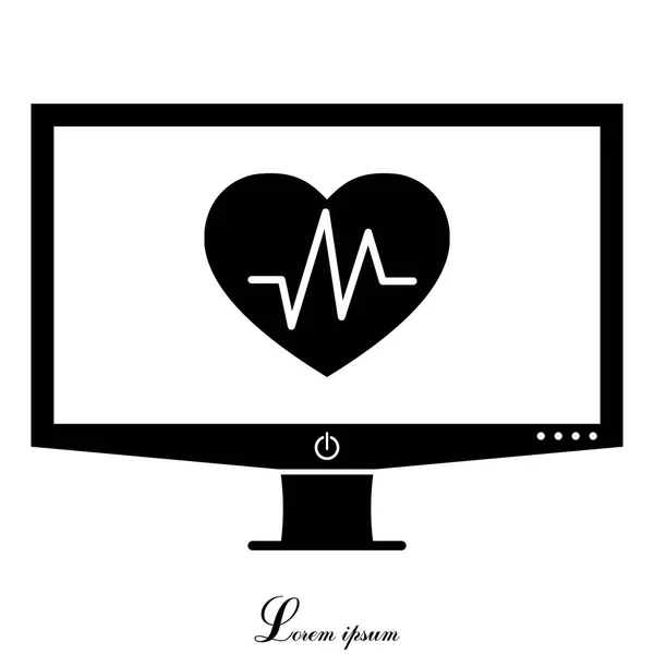 Diseño del icono del corazón . — Vector de stock