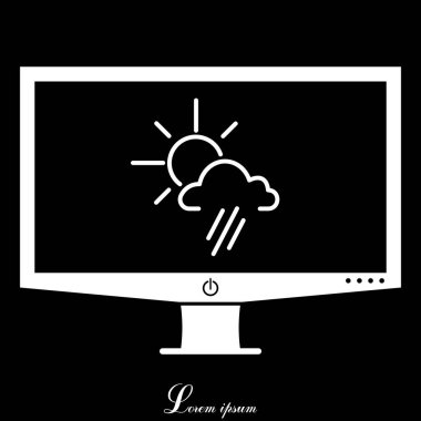 Güneş bulut ile yağmur arkasında