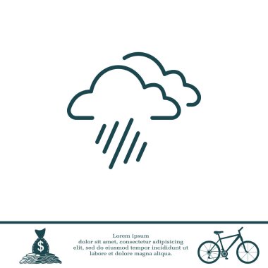 şiddetli yağmur satırı simgesi