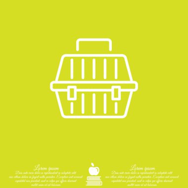 Simge seyahat için evde beslenen hayvan taşıyıcı