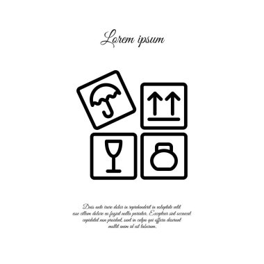 İşaretleri paketleri satırı simgesi 