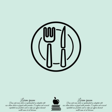 Çatal bıçak takımı web satırı simgesi