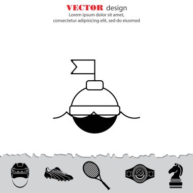 Şamandıra düz simgesi