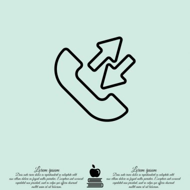 Gelen ve giden aramaları simgesi