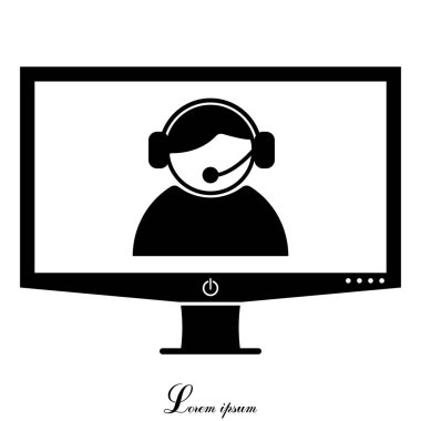 işleci ile kulaklık simgesi.  