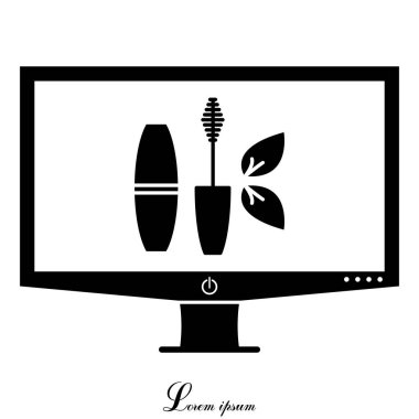 Maskara düz simgesi