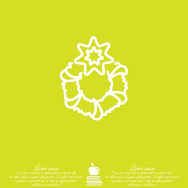 Noel çelenk web satırı simgesi