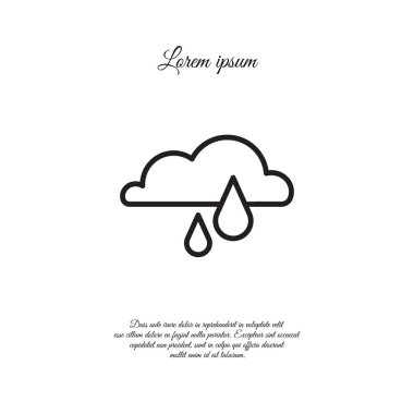 Web simgesi. Yağmur bulutu