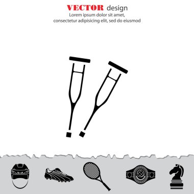 Web satırı simgesi. Koltuk değneği