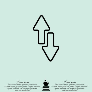 Web satırı simgesi. Oklar