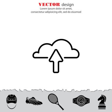 Web satırı simgesi. Bulut upload