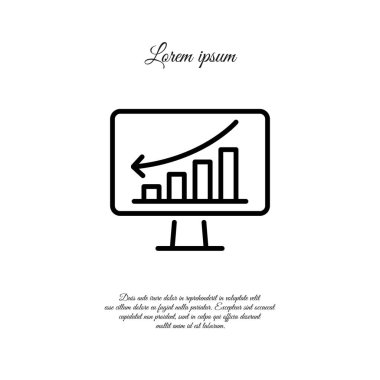 Web satırı simgesi. Monitör 