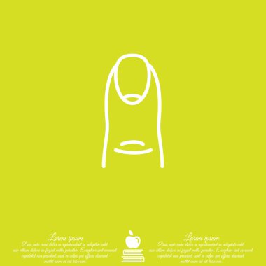 parmak tırnak düz simgesi ile