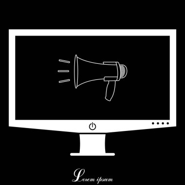 Tasarım megafon simgesinin