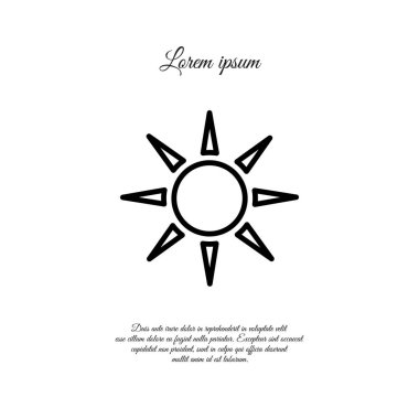 Düz güneş simgesi