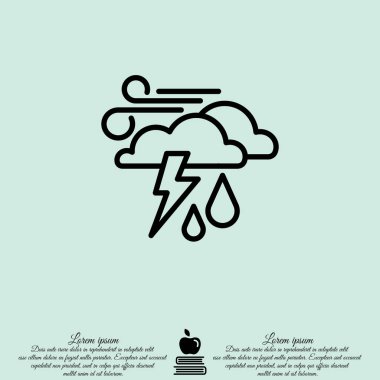 Thunderclouds, rüzgarlı hava