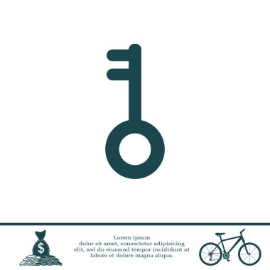 anahtar düz simgesi