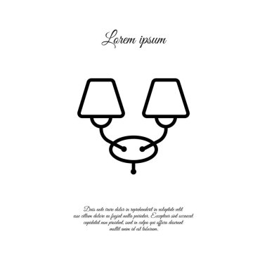 Duvar ışık, aplik satırı simgesi