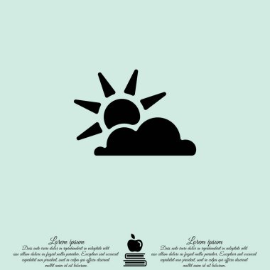 güneş ve bulut simgesi