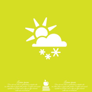 Güneş, bulutların ve kar