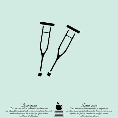 Web satırı simgesi. Koltuk değneği