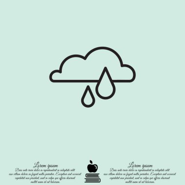 Web simgesi. Yağmur bulutu